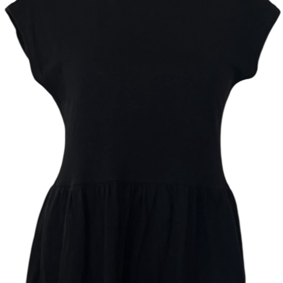 Boden Black Cotton Midi Dress Cap Sleeve Classic Minimal Sz 4 - Picture 6 of 10